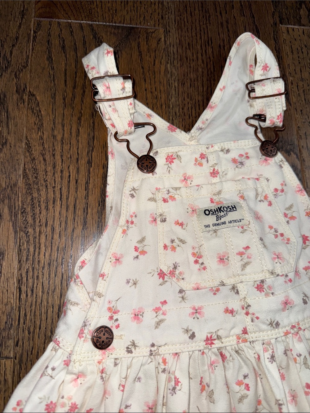 OshKosh B'gosh Cream Dress with Pink Floral Print - Picture 5 of 13